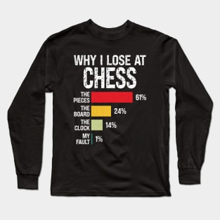 Why I Lose At Chess Funny Chess Player Long Sleeve T-Shirt